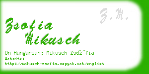 zsofia mikusch business card